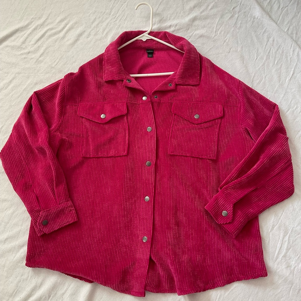 Wild Fable Button-Front Cord Shirt Jacket